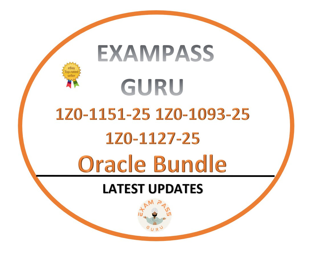 1Z0-1151-25 1Z0-1093-25 1Z0-1127-25! Oracle Cloud 2025 Bundle!