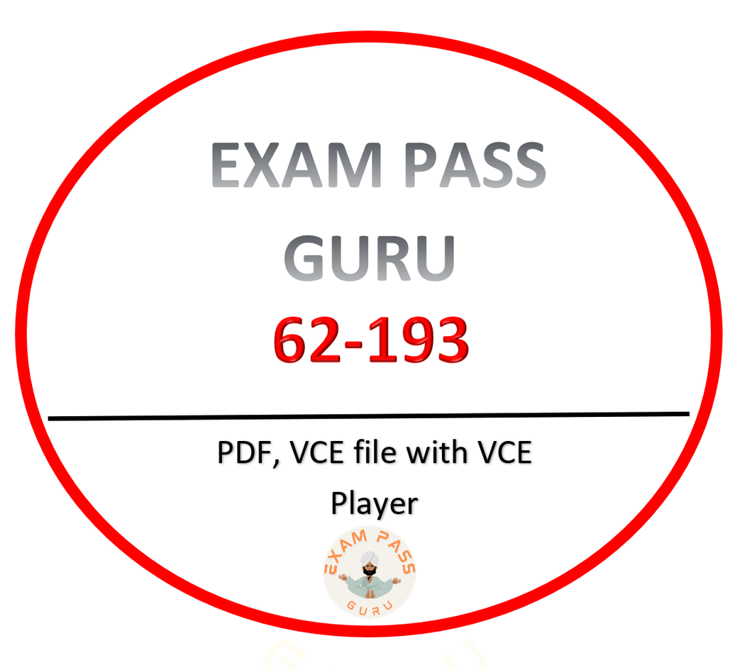 62 - 193 MCE exam Microsoft Exam - ExamPassGuru