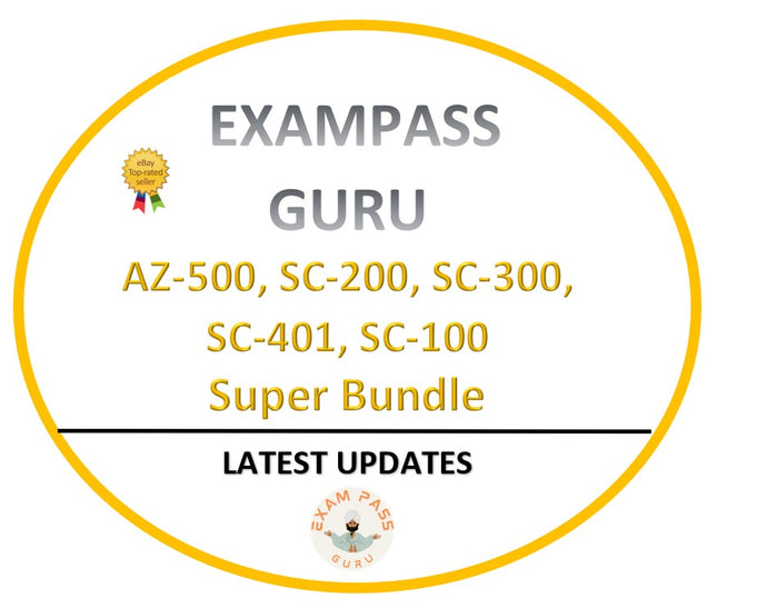 AZ-500, SC-200, SC-300, SC-401, SC-100! SUPER Certifications bundle!!!